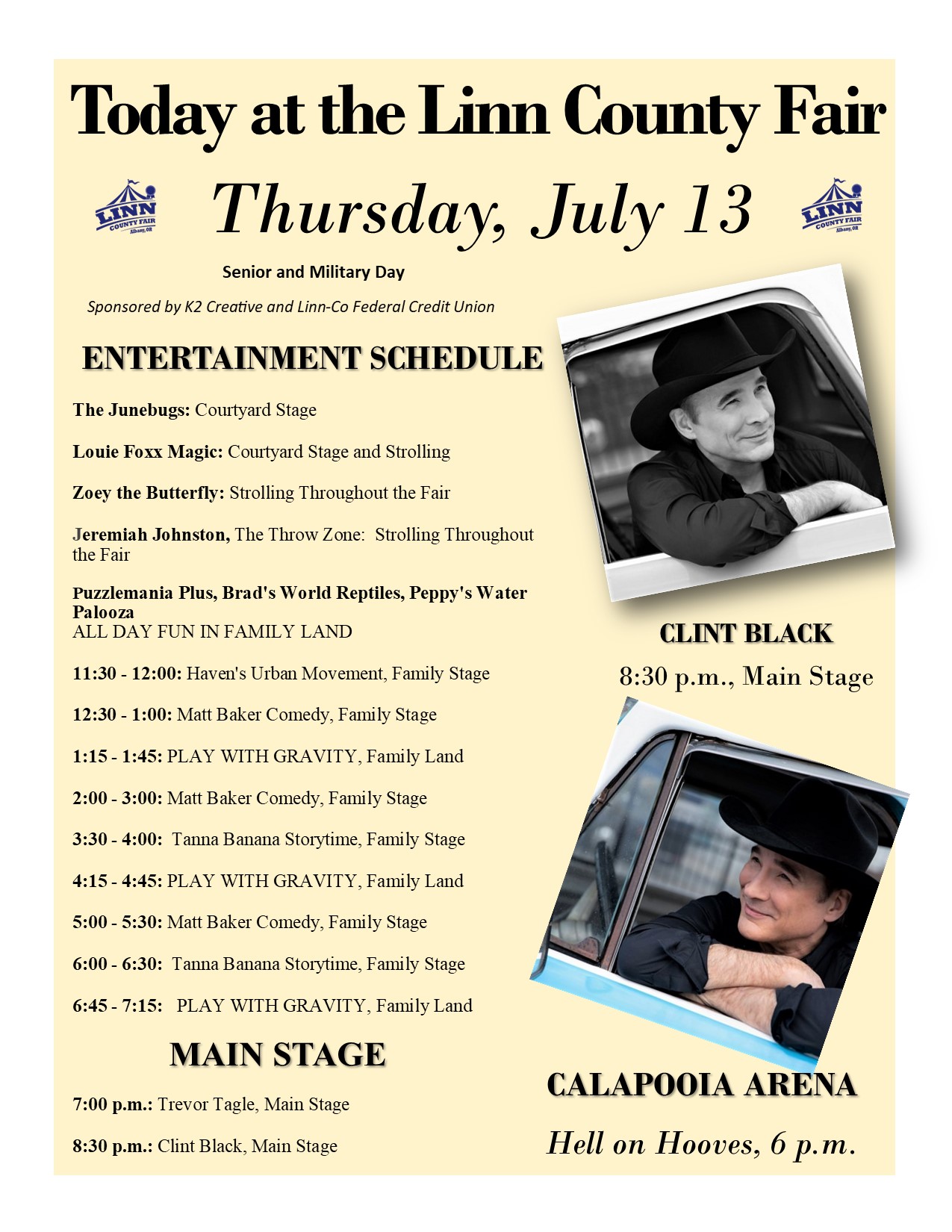 Today (Thursday) at the Linn County Fair Linn County Oregon